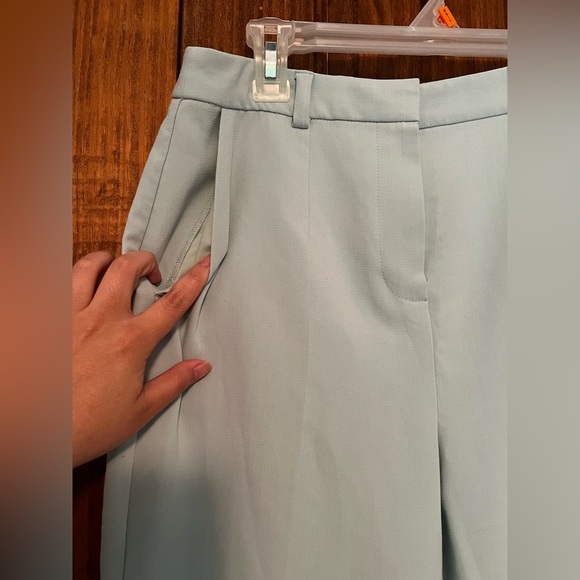 Topshop Mint Green High Rise Work Pant Size 4 Tall - Picture 3 of 11